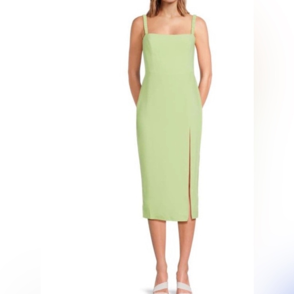 Amanda Uprichard Lime Green Midi Dress